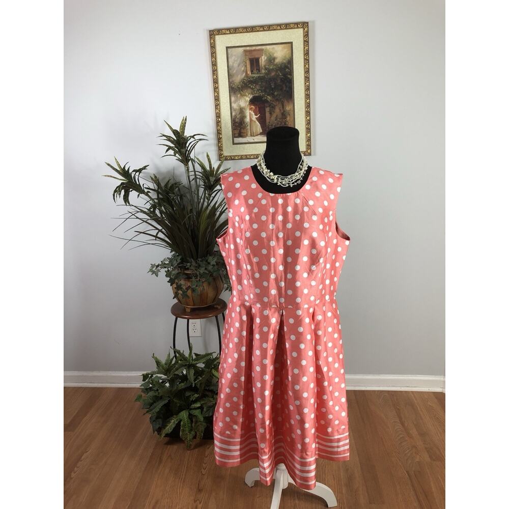 Liz Claiborne Women Dress Sleeveless 16 Lined Pleated Bohemian Peasant‎ Cottage